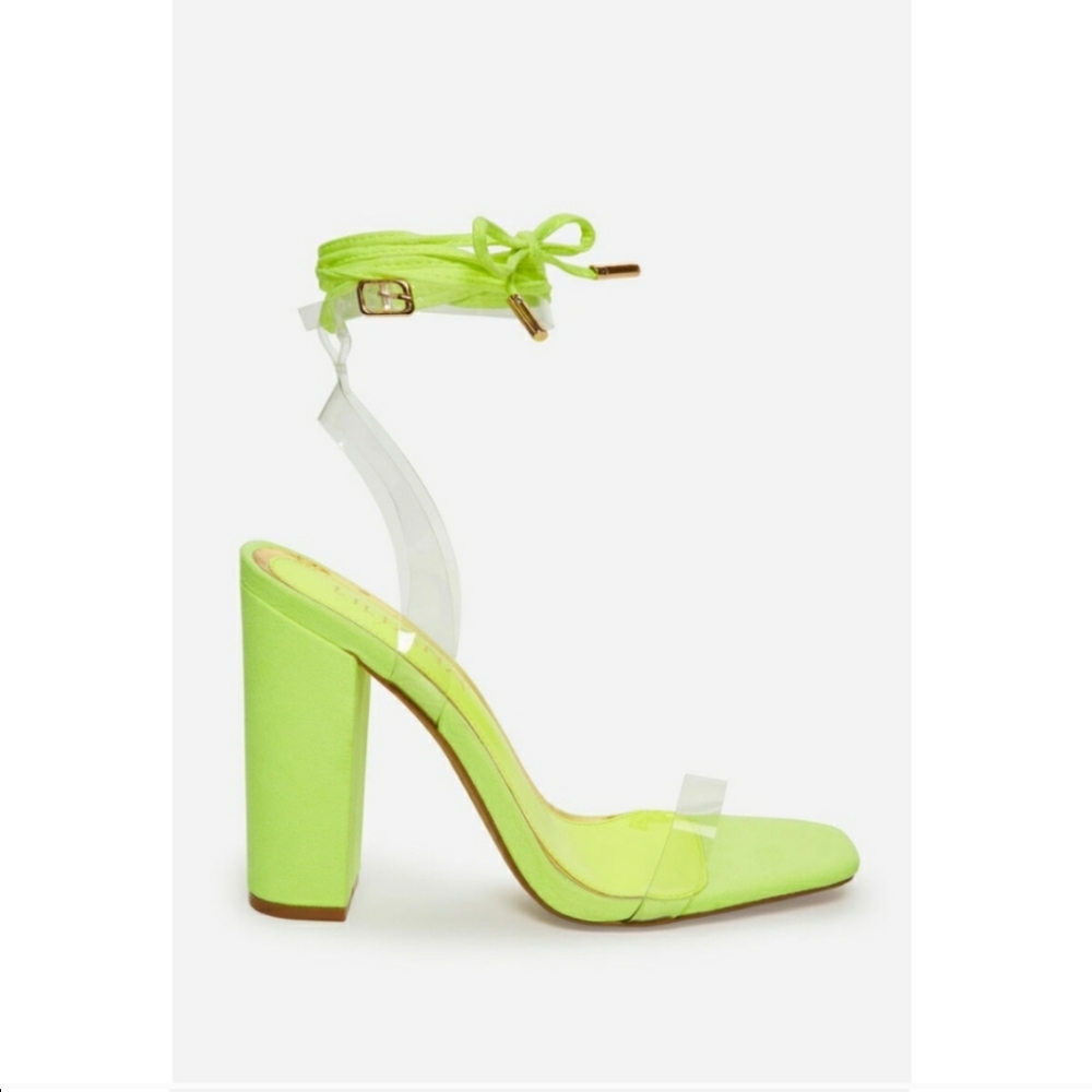 Ashley Stewart Liliana strappy green heel size 8.5